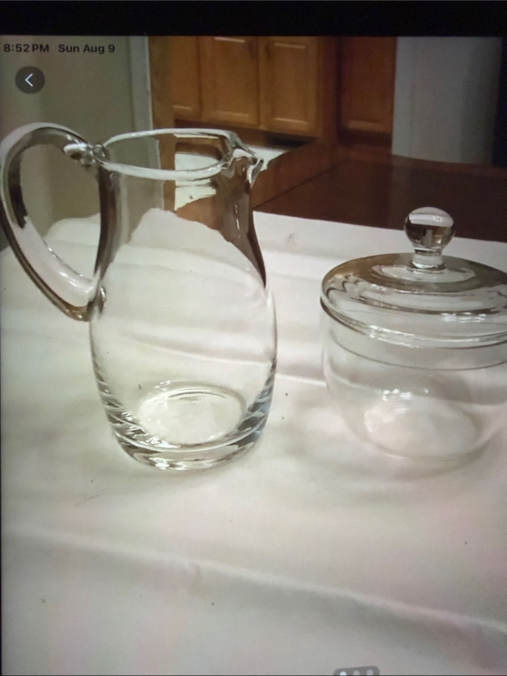 Clear Glass Pitcher and Lidded Jar - Versatile Home Dining Set